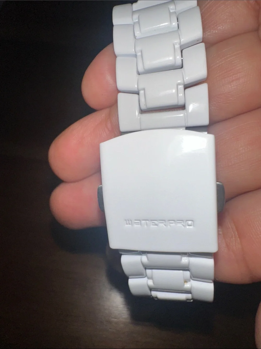 GUESS White & Crystal Waterpro Watch G12543L - Good Condition